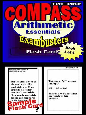 cover image of COMPASS Test Prep Arithmetic Review - Exambusters Flash Cards - Workbook 1 of 4